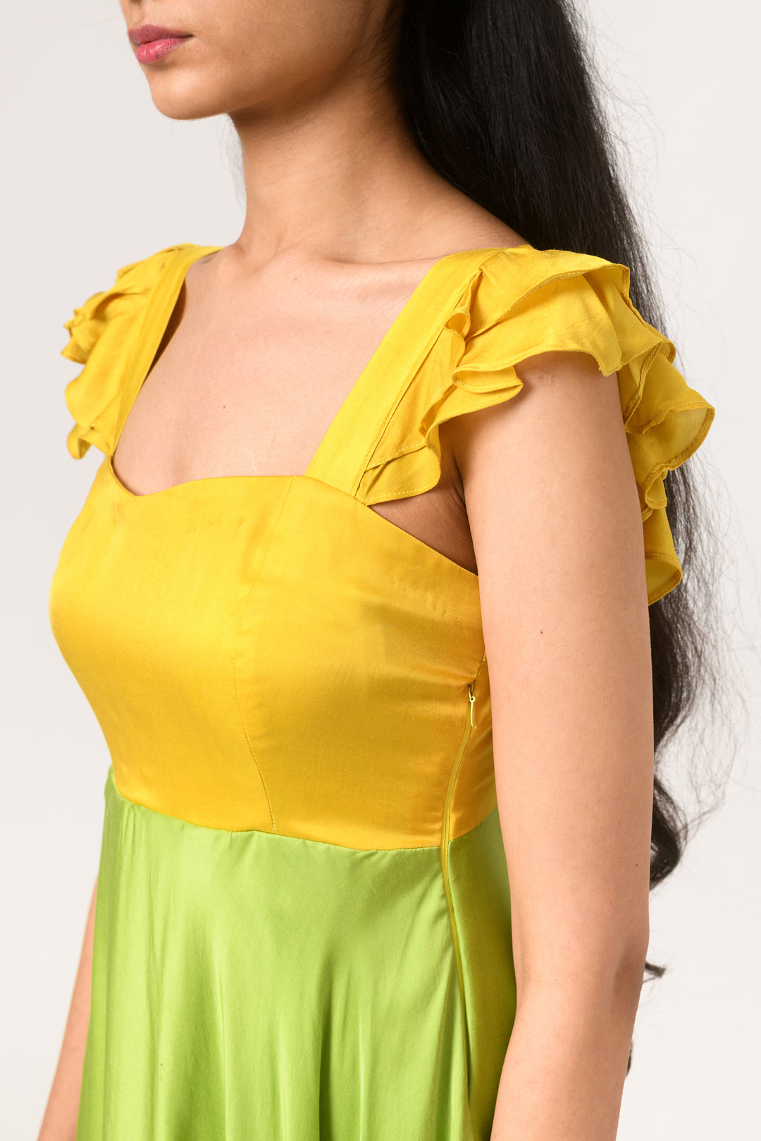Yellow-Green Umbrella Dress – The Verandah